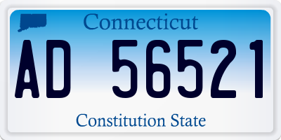 CT license plate AD56521