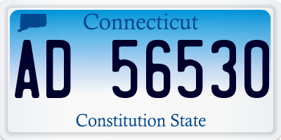 CT license plate AD56530