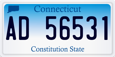 CT license plate AD56531