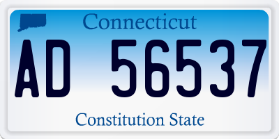 CT license plate AD56537