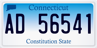 CT license plate AD56541