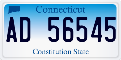 CT license plate AD56545