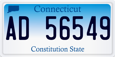 CT license plate AD56549