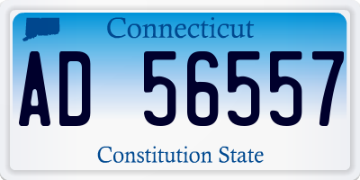CT license plate AD56557