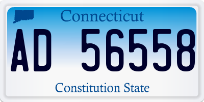 CT license plate AD56558