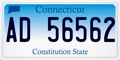 CT license plate AD56562