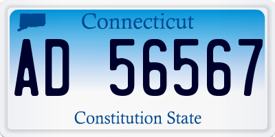 CT license plate AD56567