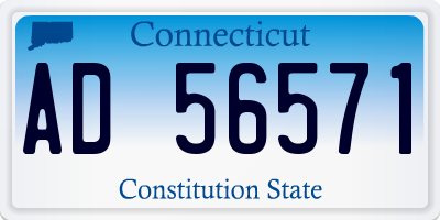 CT license plate AD56571