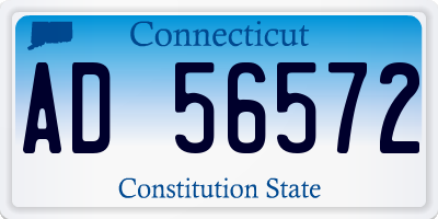 CT license plate AD56572