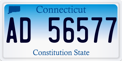 CT license plate AD56577
