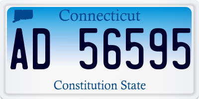 CT license plate AD56595
