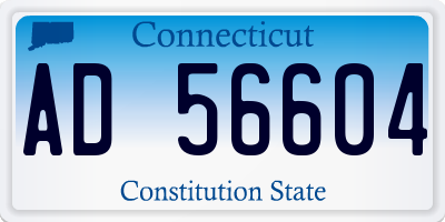 CT license plate AD56604