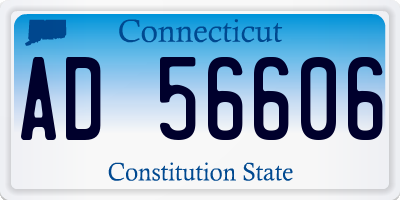 CT license plate AD56606