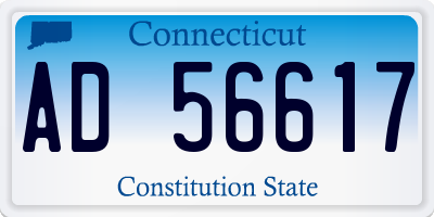 CT license plate AD56617