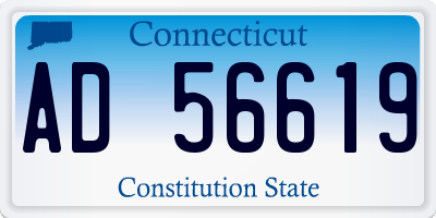 CT license plate AD56619