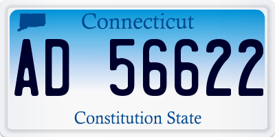 CT license plate AD56622