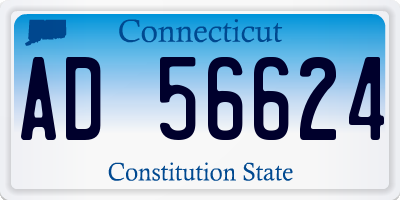 CT license plate AD56624