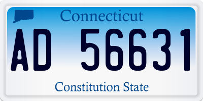 CT license plate AD56631