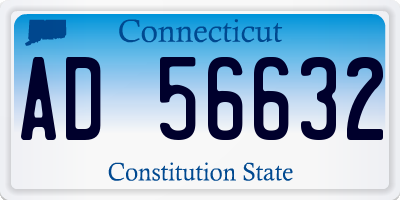 CT license plate AD56632