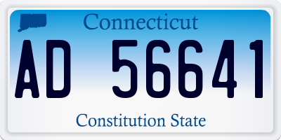 CT license plate AD56641