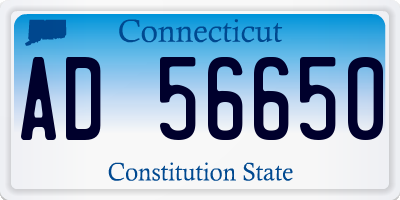 CT license plate AD56650