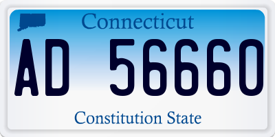CT license plate AD56660