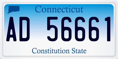 CT license plate AD56661