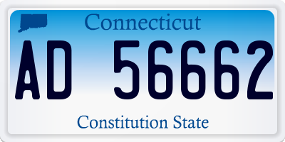 CT license plate AD56662