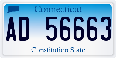 CT license plate AD56663