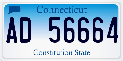 CT license plate AD56664
