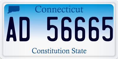 CT license plate AD56665