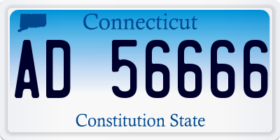 CT license plate AD56666