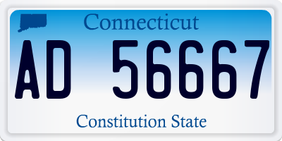 CT license plate AD56667