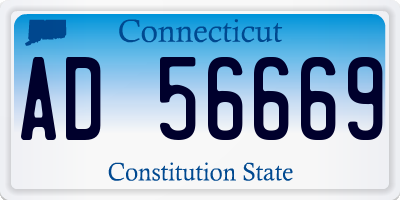 CT license plate AD56669