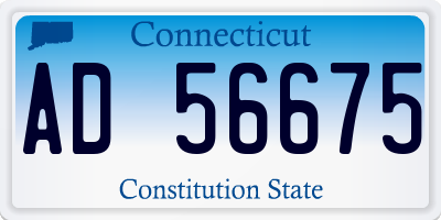 CT license plate AD56675