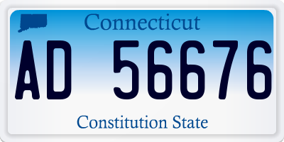 CT license plate AD56676