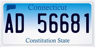 CT license plate AD56681