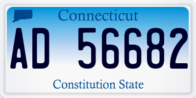 CT license plate AD56682