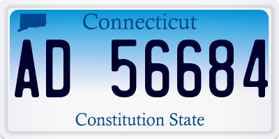 CT license plate AD56684