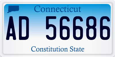 CT license plate AD56686