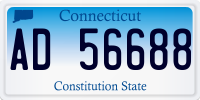 CT license plate AD56688