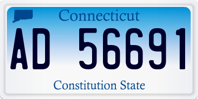 CT license plate AD56691