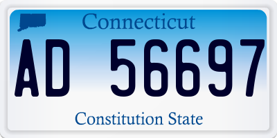 CT license plate AD56697