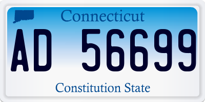 CT license plate AD56699