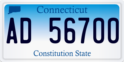 CT license plate AD56700