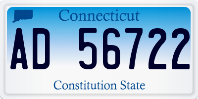 CT license plate AD56722