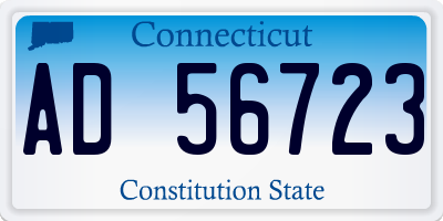 CT license plate AD56723