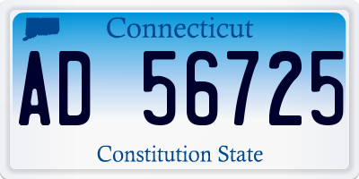 CT license plate AD56725