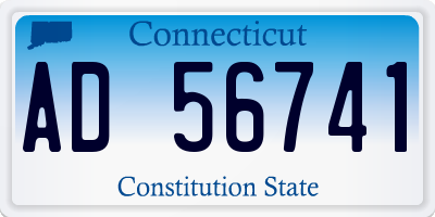 CT license plate AD56741
