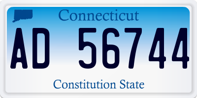 CT license plate AD56744